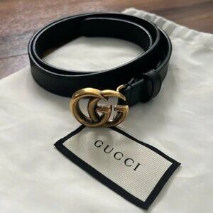 Gucci ✨ Womens GG Marmont thin Leather belt
